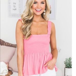 NWTPink Lily Boutique  tank
